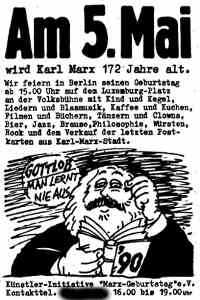 Feier zum Geburtstag von Karl Marx