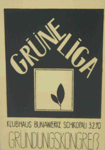 Plakat zum Gründungskongress der Grünen Liga