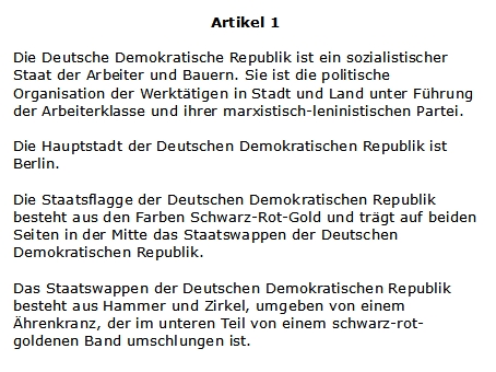 DDR Verfassung Artikel 1