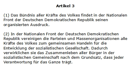 DDR Verfassung Artikel 3