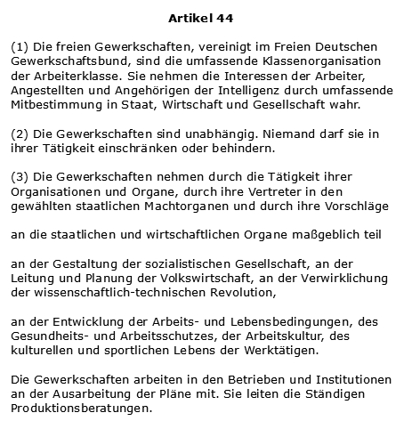 Artikel 44 der Verfassung der DDR